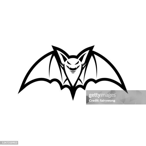 bat icon - spider bite stock illustrations