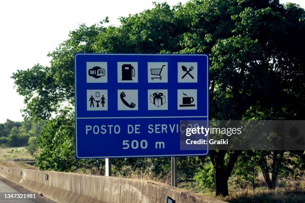 sign on the highway of a large service station with several fallibility. - 500 metre stock pictures, royalty-free photos & images