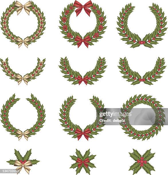 christmas garlands - laurel maryland stock illustrations