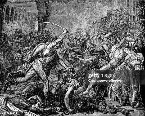 battle during the indian rebellion of 1857 - 19th century - rebellion stock illustrations