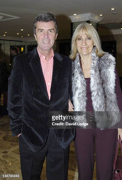 John Stapleton and Lynn Faulds-Wood during Anne Diamond Book Launch Party at Flemings Hotel in London, Great Britain.