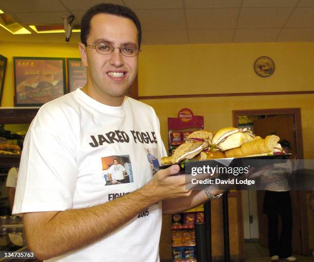 Jared Fogle during Jared Fogle Launches "Fight The Fat" Campaign at Subway, Charing Cross in London, Great Britain.