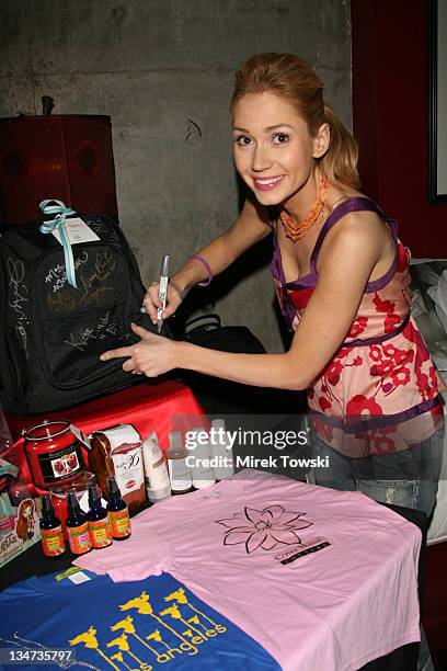 Ashley Jones during 2006 Celebrity Rock n Bowl with gift bags created by Klein Creative Communications at "Lucky Strike Lanes" in Hollywood,...