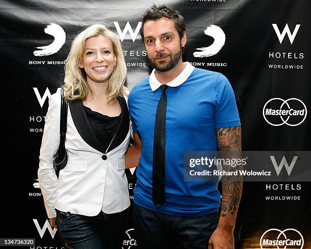 Anne-Marie Withenshaw and Patrick Binette arrive prior to the W Hotels Presents Wonderlust Live With Daniel Merriweather at the W Hotel on August 26,...