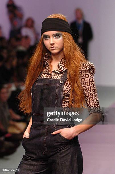 Lily Cole wearing BIBA Spring/Summer 2007 during London Fashion Week Sping/Summer 2007 - BIBA - Runway and Front Row at BFC Tent in London, Great...