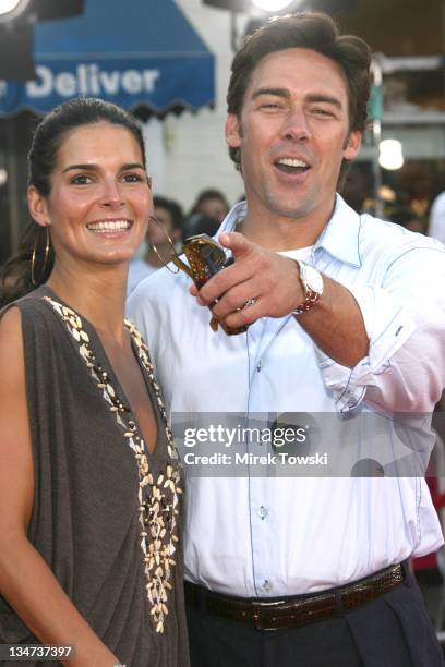 Angie Harmon and her husband Jason Sehorn during "Miami Vice" Los Angeles World Premiere at Mann Village Theatre in Westwood, California, United...
