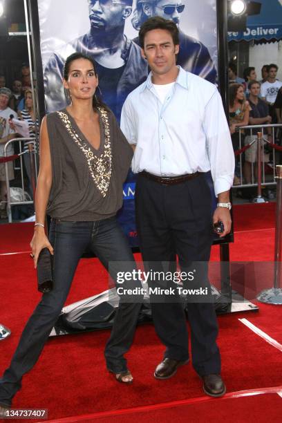 Angie Harmon and her husband Jason Sehorn during "Miami Vice" Los Angeles World Premiere at Mann Village Theatre in Westwood, California, United...