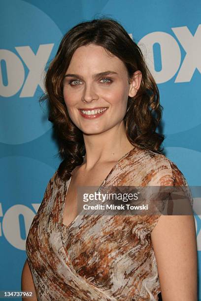 Emily Deschanel during FOX TCA Party - Red Carpet at Ritz Carlton Huntington Hotel in New York City, New York, United States.