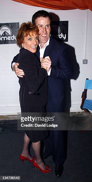 Esther Rantzen and Anton Du Beke during Paramount Comedy 10th Anniversary Party - Outside Arrivals at The Truman Brewery in London, Great Britain.