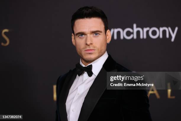 Richard Madden attends Marvel Studios' "Eternals" premiere on October 18, 2021 in Los Angeles, California.