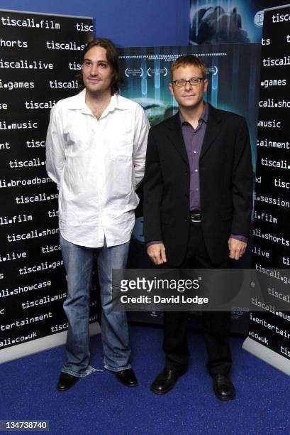 George Calil and Danny McCullough during "EMR" London Premiere at Genesis Cinema in London, Great Britain.