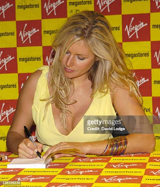 Abi Titmuss during Abi Titmuss Signs Her Book "10 Fantasies" at Virgin Megastore in London - July 20, 2005 at Virgin Megastore - Piccadilly in...