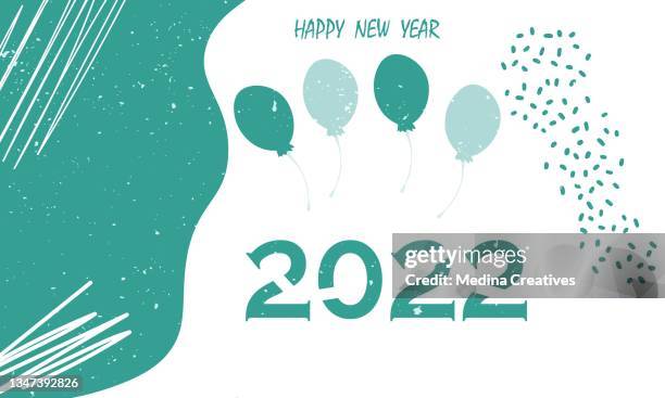 happy new year 2022. creative greeting card in a trendy and modern style - gold sequin stock illustrations