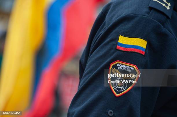 Firefighters of Bogota, and across the country join to the national strike protest that started on the 28 of April, after thousands flooded Colombian...