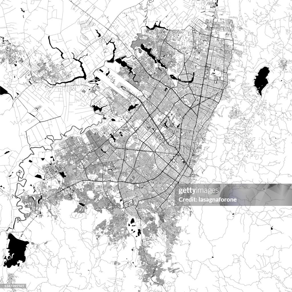 Bogota, Columbia Vector Map
