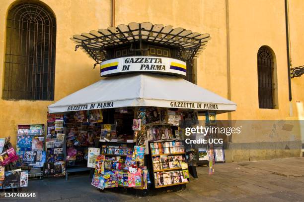 Newsstand. Parma. Emilia Romagna. Italy.