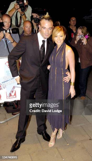 Fran Cosgrove and Natasha Hamilton during 2005 TV Quick & TV Choice Awards - Arrivals at The Dorchester in London, Great Britain.