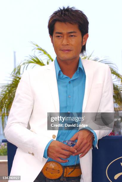 Louis Koo during 2006 Cannes Film Festival - "Election 2" Photocall at Palais des Festival Terrace in Cannes, France.