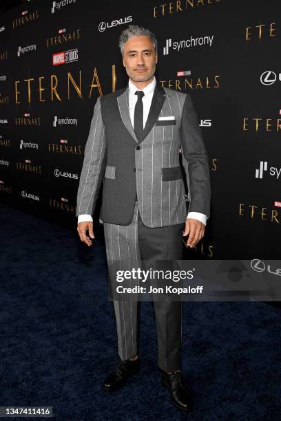 Taika Waititi arrives for the World Premiere of Marvel Studios’ Eternals at the El Capitan Theatre in Hollywood on October 18, 2021.