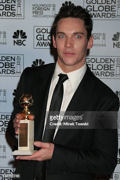 Jonathan Rhys Meyers, winner of Best Performance by an Actor in a Mini-Series or a Motion Picture Made for Television for "Elvis"