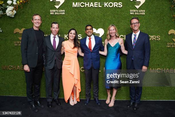 Ben Maddox, Jens Audenaert, guest, Amol Shah, guest and Jan Siegmund attend the Golden Heart Awards 2021 benefiting God's Love We Deliver at The...