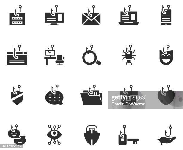 phishing-symbolsatz - phishing stock-grafiken, -clipart, -cartoons und -symbole