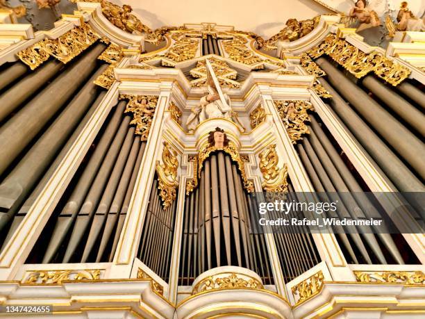 órgano de tubos de la abadía de saint urban - church organ fotografías e imágenes de stock