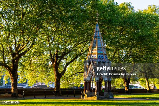 England, London, Westminster, Victoria Tower Gardens, The Anti-Slavery Memorial.