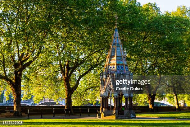 England, London, Westminster, Victoria Tower Gardens, The Anti-Slavery Memorial.