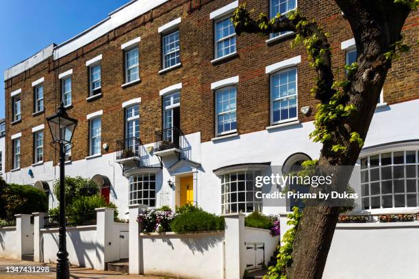 England, London, Hampstead, Residential Housing in Flask Walk.
