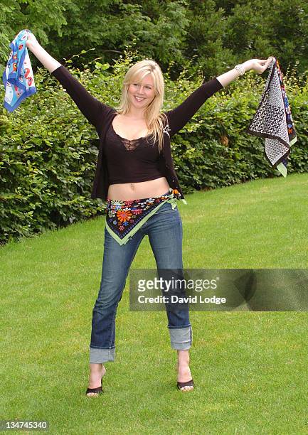 Abi Titmuss during Abi Titmuss Launches Teenage Cancer Trust's Bandanna Campaign at Nash Court, Canary Wharf in London, Great Britain.