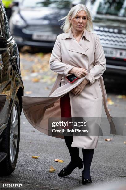 Secretary of State for Digital, Culture, Media and Sport Nadine Dorries arrives at the Science Museum on October 19, 2021 in London, England. The...