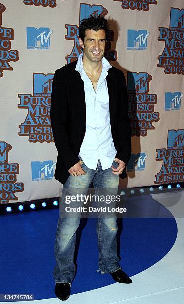 Luis Figo during 2005 MTV European Music Awards Lisbon - Arrivals at Atlantic Pavilion in Lisbon, Portugal.