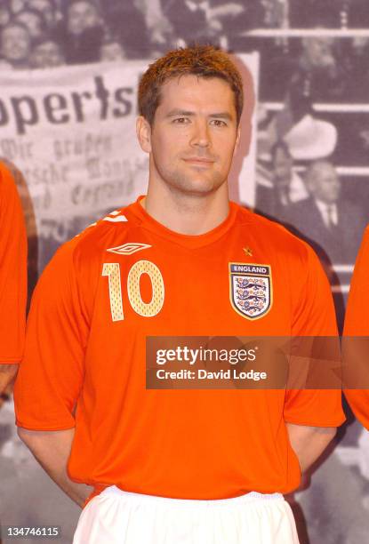 Michael Owen during Official Launch of the New England Away Kit at SAS Radisson Hotel in Manchester, Great Britain.