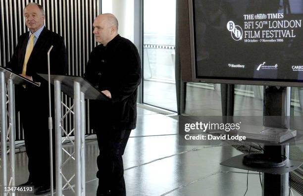 Ken Livingstone and Anthony Minghella during The Times BFI London Film Festival 2006 - News Conference and Photocall at City Hall in London, Great...