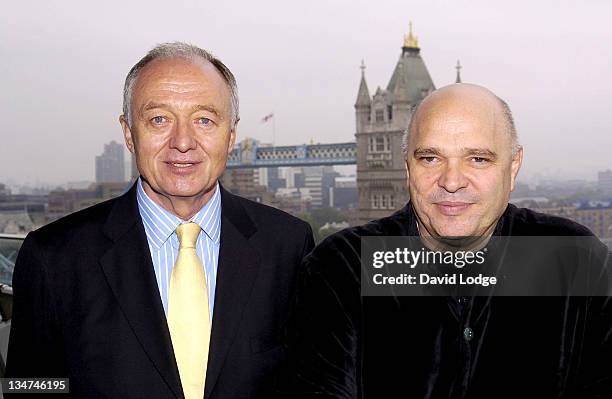 Ken Livingstone and Anthony Minghella during The Times BFI London Film Festival 2006 - News Conference and Photocall at City Hall in London, Great...