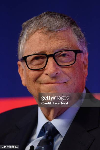 Bill Gates attends the Global Investment Summit at the Science Museum on October 19, 2021 in London, England. The summit brought together British...