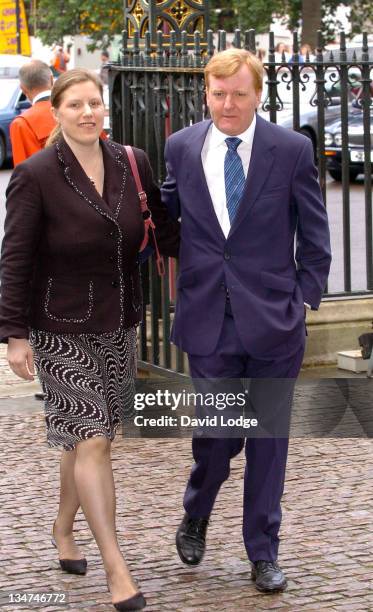 Charles Kennedy and Sarah Kennedy during Memorial Service for Lord Callaghan at Westminster Abbey in London, Great Britain.