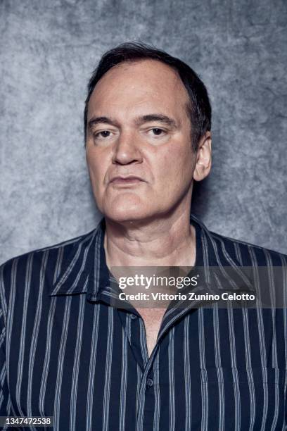 Quentin Tarantino poses for the photographer during the 16th Rome Film Festival on October 19, 2021 in Rome, Italy.
