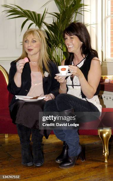 Helen Lederer and Sheree Murphy during Mr Kipling 2006 National Gossip Survey - London Photocall at 68 Dean Street in London, Great Britain.