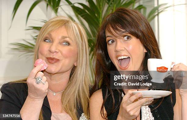 Helen Lederer and Sheree Murphy during Mr Kipling 2006 National Gossip Survey - London Photocall at 68 Dean Street in London, Great Britain.