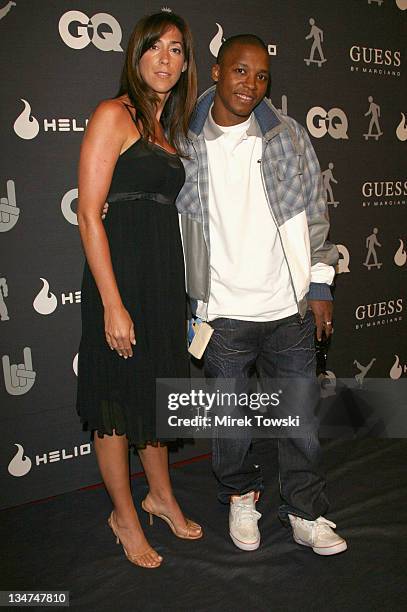 Marcy Bloom and Lupe Fiasco during GQ & Guess Present "The Roof is on Fire" 3rd Annual Summer Bash - Arrivals at The Rooftop, Petersen Automotive...
