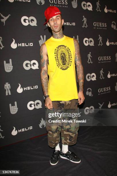 Travis Barker during GQ & Guess Present "The Roof is on Fire" 3rd Annual Summer Bash - Arrivals at The Rooftop, Petersen Automotive Museum in Los...