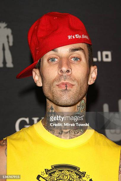 Travis Barker during GQ & Guess Present "The Roof is on Fire" 3rd Annual Summer Bash - Arrivals at The Rooftop, Petersen Automotive Museum in Los...