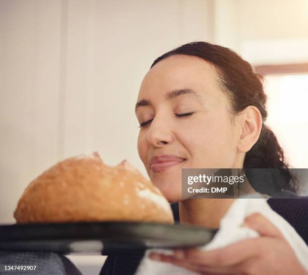 Smelling Bread 323 Woman Smelling Bread Stock Photos, High-Res Pictures, and Images ...