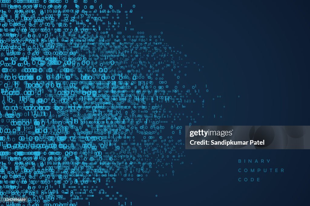 Fundo binário abstrato para hackathon e outros eventos digitais.