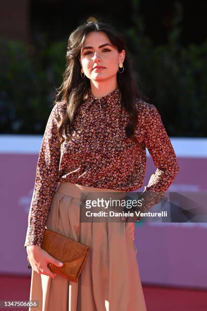 Romana Maggiora Vergano attends the red carpet of the movie "Anni Da Cane" during the 19th Alice Nella Città 2021 at on October 19, 2021 in Rome,...