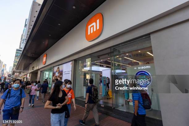 xiaomi flagship store in hong kong - xiaomi stock pictures, royalty-free photos & images
