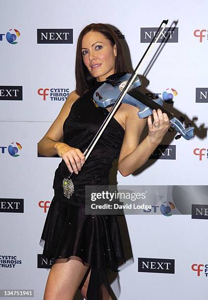 Linzi Stoppard during Cystic Fibrosis Trust Breathing Life Awards - Press Room at Royal Lancaster Hotel in London, Great Britain.