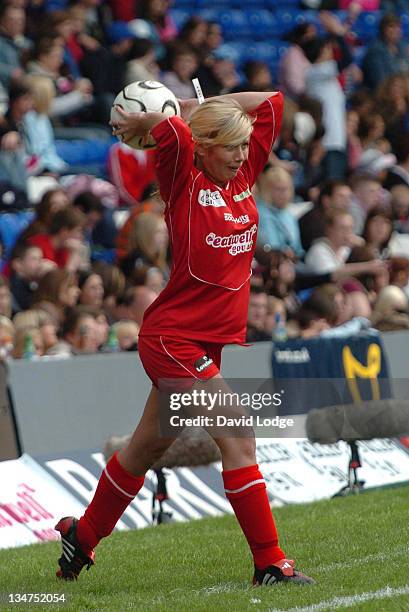 Nikki Sanderson during Soccer Six at Birmingham City Football Club - May 14, 2006 at St Andrews Stadium in Birmingham, Great Britain.